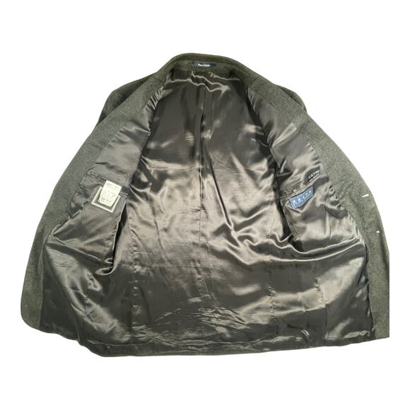 RALPH LAUREN CHARCHOAL CASHMERE BLAZER SIZE 38 - Picture 2 of 10